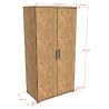 Chambre bébé complète COLIN chêne avec lit évolutif 60 x 120 cm, commode à langer 116 cm et armoire 100 cm
