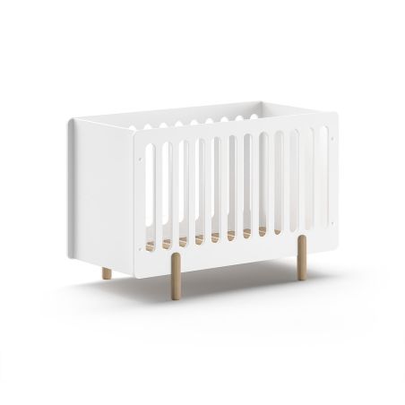 Chambre bébé complète FANETTE blanche avec lit 60 x 120 cm, table à langer 88 cm et armoire 88 cm