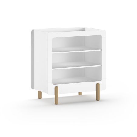 Chambre bébé complète FANETTE blanche avec lit 60 x 120 cm, table à langer 88 cm et armoire 88 cm