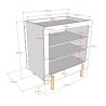 Chambre bébé complète FANETTE blanche avec lit 60 x 120 cm, table à langer 88 cm et armoire 88 cm