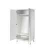 Chambre enfant complète GASPARD blanche avec lit 90 cm, armoire 100 cm et chevet