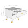 Chambre enfant complète GASPARD blanche avec lit 90 cm, armoire 100 cm et chevet