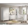 Chambre bébé complète GASPARD blanche avec lit 60 x 120 cm, commode à langer 100 cm et armoire 100 cm