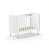 Chambre bébé complète GASPARD blanche avec lit 60 x 120 cm, commode à langer 100 cm et armoire 100 cm
