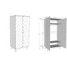 Chambre bébé complète GASPARD blanche avec lit 60 x 120 cm, commode à langer 100 cm et armoire 100 cm