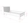 Chambre enfant complète PAZU noyer avec lit 90 cm, armoire 100 cm et chevet