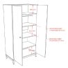 Chambre enfant complète PAZU noyer avec lit 90 cm, armoire 100 cm et chevet