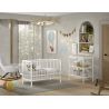 Chambre bébé complète RUFUS blanche avec lit 60 x 120 cm et table à langer 80 cm