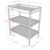 Chambre bébé complète RUFUS blanche avec lit 60 x 120 cm et table à langer 80 cm