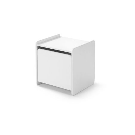Chambre enfant complète SATSUKI blanche avec lit 90 cm, armoire 90 cm et chevet