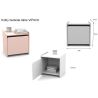 Chambre enfant complète SATSUKI blanche avec lit 90 cm, armoire 90 cm et chevet