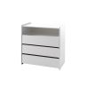 Chambre bébé complète SATSUKI blanche avec lit 60 x 120 cm, commode à langer 90 cm et armoire 90 cm