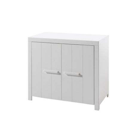 Chambre bébé complète ALCESTE blanche avec lit 60 x 120 cm, commode à langer 100 cm et armoire 100 cm