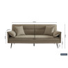 Canapé-lit 199 cm SORBIER en tissu