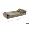 Canapé-lit 199 cm SORBIER en tissu