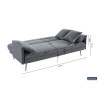 Canapé-lit 199 cm SORBIER en tissu