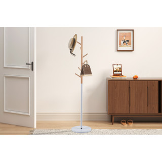 Porte-manteau sur pied 172 cm VIORNE en hêtre et métal