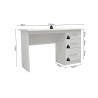 Bureau 121 cm MERISIER avec 3 tiroirs
