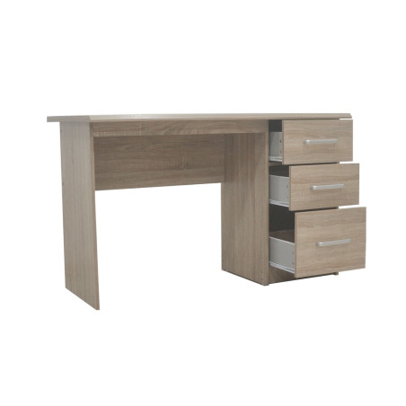 Bureau 121 cm MERISIER avec 3 tiroirs