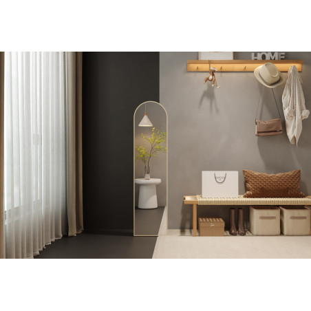 Grand miroir 160 cm ROSELIN en décor chêne vieilli
