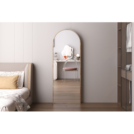 Grand miroir 160 cm ROSELIN en décor chêne vieilli