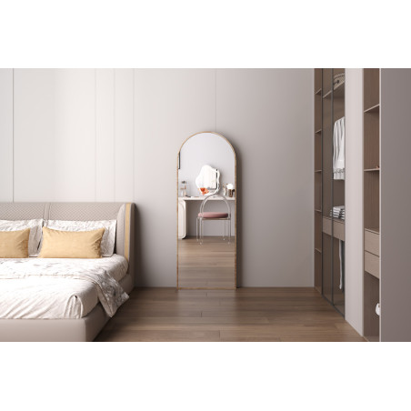 Grand miroir 160 cm ROSELIN en décor chêne vieilli