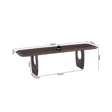 Meuble TV 160 cm BRUYERE en manguier massif