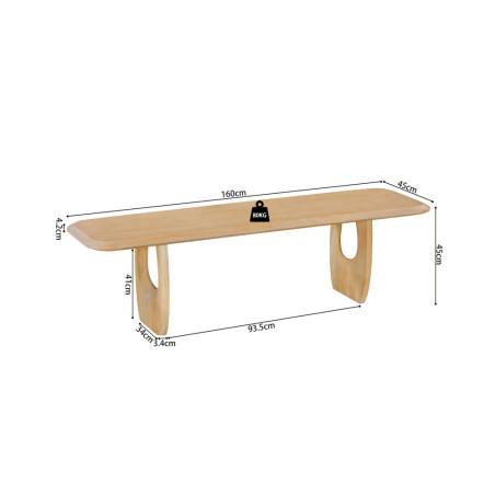 Meuble TV 160 cm BRUYERE en manguier massif