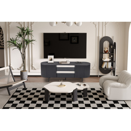 Meuble TV 160 cm SOLENZO, 3 décors au choix
