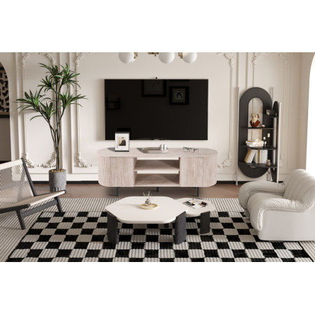 Meuble TV 160 cm SOLENZO, 3 décors au choix