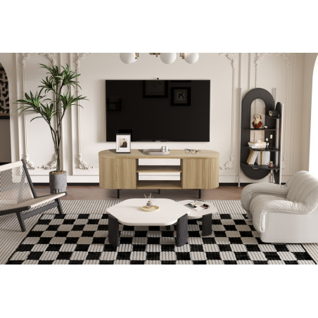 Meuble TV 160 cm SOLENZO, 3 décors au choix
