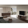 Meuble TV 160 cm VALDORA avec plateau en pierre frittée