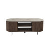 Meuble TV 160 cm VALDORA avec plateau en pierre frittée