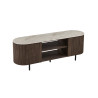 Meuble TV 160 cm VALDORA avec plateau en pierre frittée