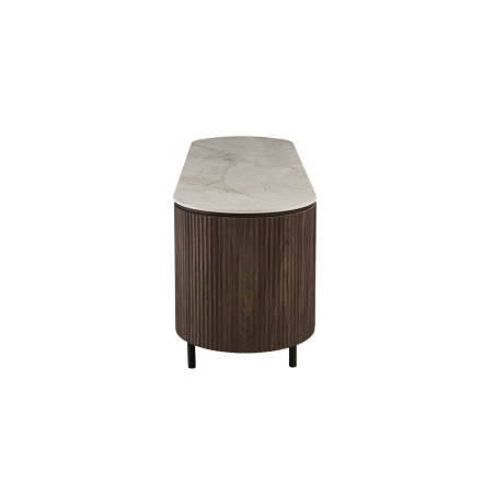 Meuble TV 160 cm VALDORA avec plateau en pierre frittée