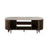 Meuble TV 160 cm VALDORA avec plateau en pierre frittée