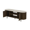 Meuble TV 160 cm VALDORA avec plateau en pierre frittée