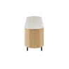 Meuble TV 160 cm VALDORA avec plateau en pierre frittée