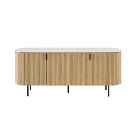 Bahut 200 cm VALDORA plateau en pierre frittée