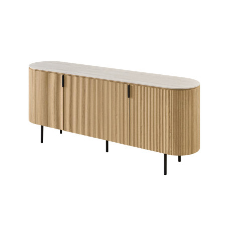Bahut 200 cm VALDORA plateau en pierre frittée