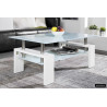Table basse 100 x 60 cm AMANDINE plateau en verre