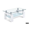 Table basse 100 x 60 cm AMANDINE plateau en verre