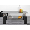 Table basse 100 x 60 cm AMANDINE plateau en verre