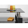 Table basse 100 x 60 cm AMANDINE plateau en verre