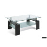Table basse 100 x 60 cm AMANDINE plateau en verre