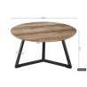 Table basse PASTEL en décor chêne vieilli