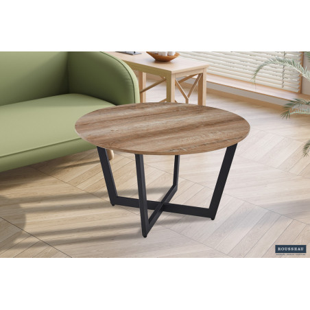 Table basse PASTEL en décor chêne vieilli