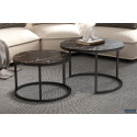 Table basse 80-60 x 80-60 cm BALTIC plateau en verre