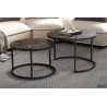 Table basse 80-60 x 80-60 cm BALTIC plateau en verre