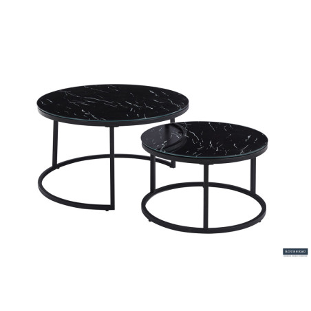 Table basse 80-60 x 80-60 cm BALTIC plateau en verre